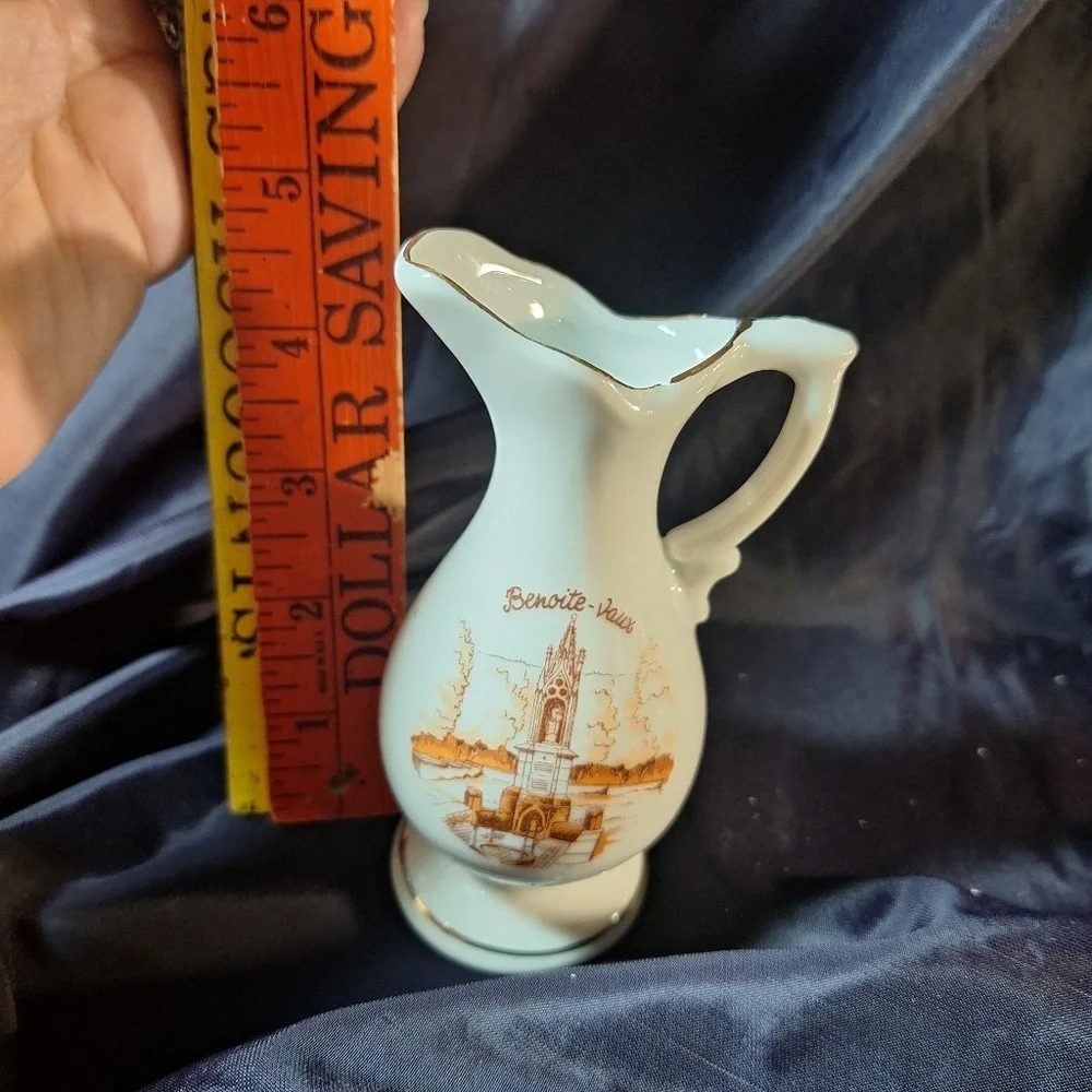 Vintage porcelain French porcelain pitcher